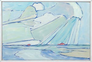 Paul Overhaus - Acryl op doek, Lichtstralen - Ingelijst kopen? Bied vanaf 70!