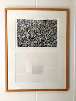 Jan Wolkers - "Winterbeelden" - Lithografie met gedicht, Ingelijst verkocht voor € 220!