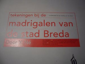 Yvon van der Weerd - 6 zeefdrukken Madrigalen van de stad Breda met tekst van Jan Doms kopen? Bied vanaf 35!