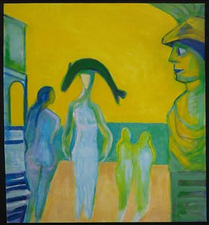 Joe Wols - Acryl op canvas, Figuren kopen? Bied vanaf 1!