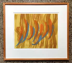 Marijke Verhoef - Peulen 2 - Handgesigneerd / inglijst met passepartout. verkocht voor € 75!