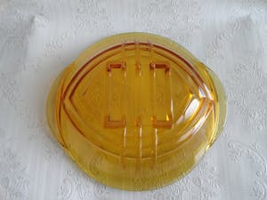 Sklo Union - Rudolfova - Carl Stolzle art deco schaal persglas kopen? Bied vanaf 1!