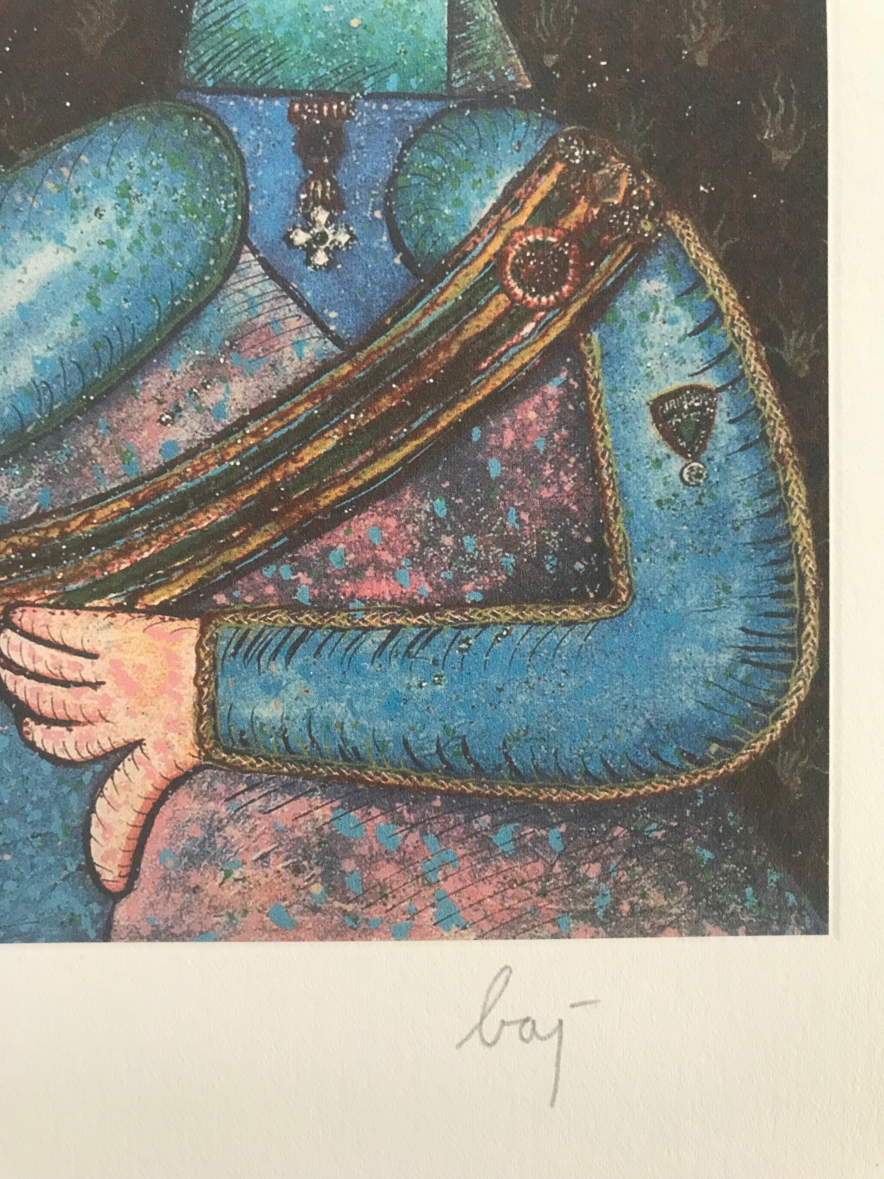 Enrico Baj - Kleurenlitho - Zonder Titel - Gesigneerd - Oplage 150  kopen? Bied vanaf 125!