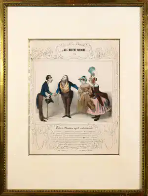 Honore Daumier - Litho, Les Robert-Macaire nr. 13 verkauft für € 60!