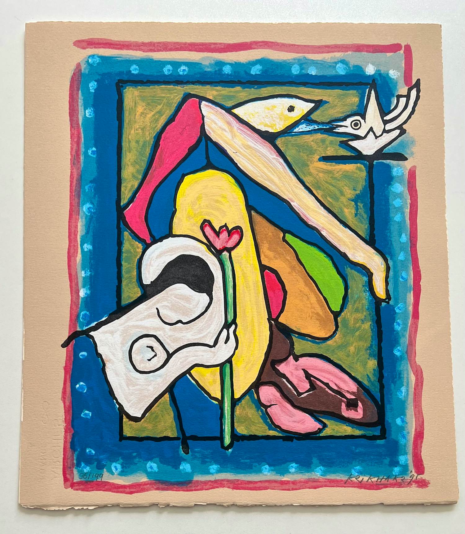 Herman Krikhaar - Handgesigneerde zeefdruk | 1995 kopen? Bied vanaf 50!