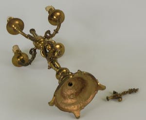 Curiosa - Koperen kaarsenstandaard kan evt. electrisch kopen? Bied vanaf 1!