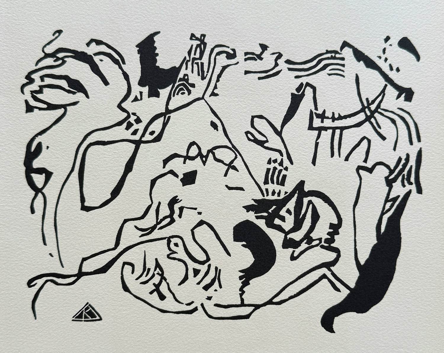 Wassily Kandinsky - The Laste Judgement - Das Jüngste Gericht Original-Holzschnitt 1911 Roethel 146 verkocht voor € 75!