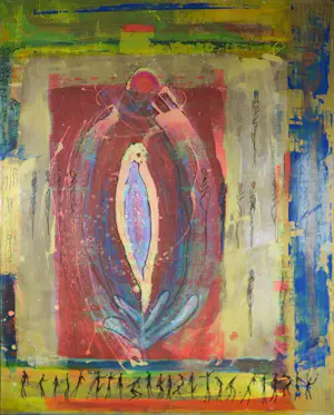 Ad Arma - Handbewerkte zeefdruk op board, Uit de serie 'India' nr. 18 kopen? Bied vanaf 70!