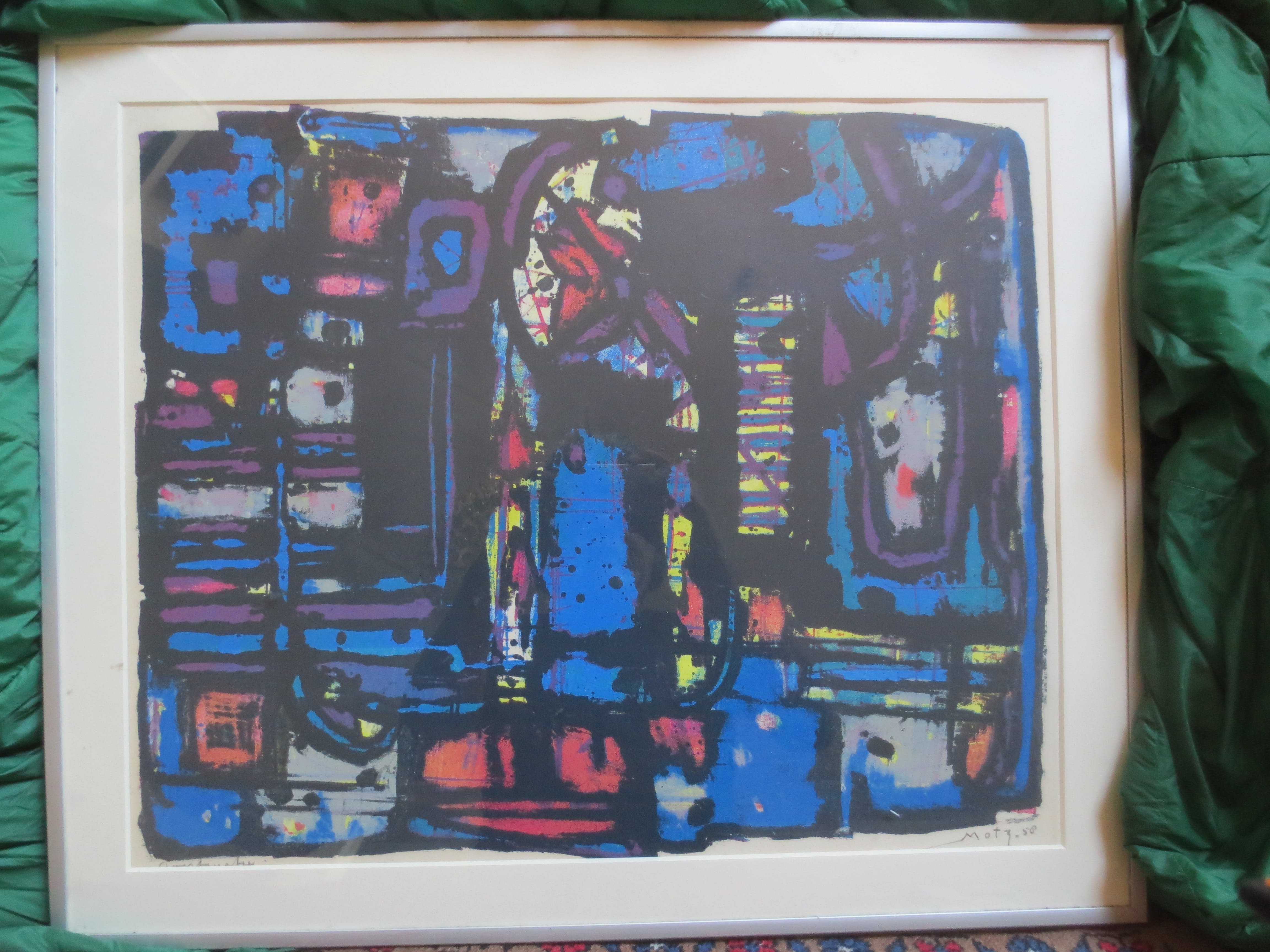 Wim Motz - Litho Compositie 1958 Unica Abstract kopen? Bied vanaf 80!