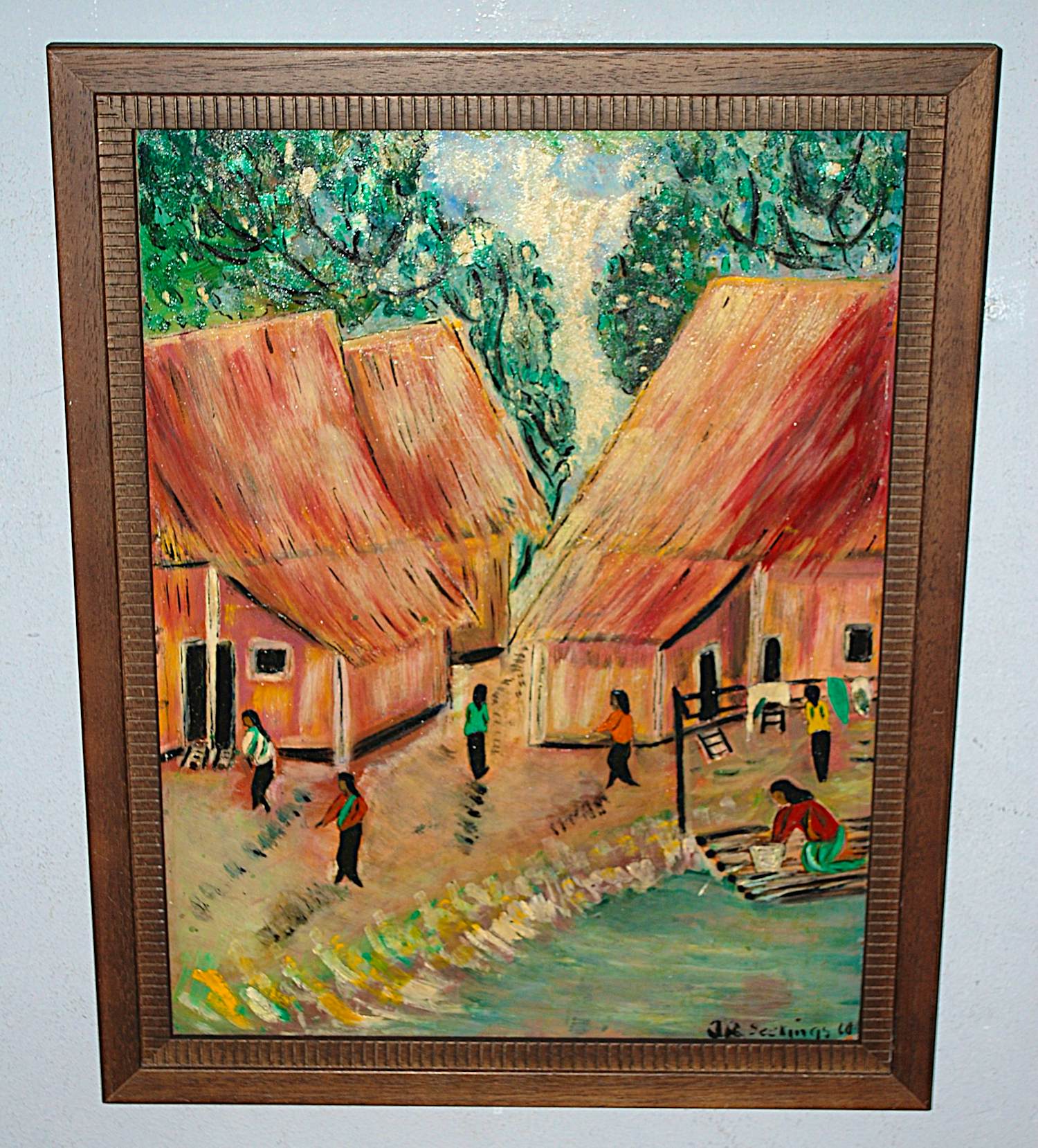 Aquilla Agnes Seekings - Singapore/Maleisië - olieverfschilderij ca. 1966 kopen? Bied vanaf 125!