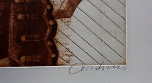 Brigitte Coudrain - ets: abstracte voorstelling kopen? Bied vanaf 35!