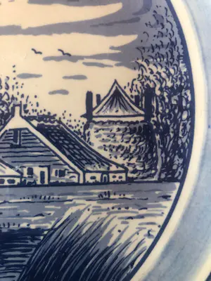 Vest Keramiek Gouda - handgeschilderd bord - de Pyramide Gouda - molen / Zuiderzee kopen? Bied vanaf 1!