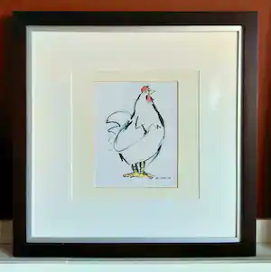 Ellen Meuwese - zeefdruk - Kip - 2000 verkocht voor € 30!