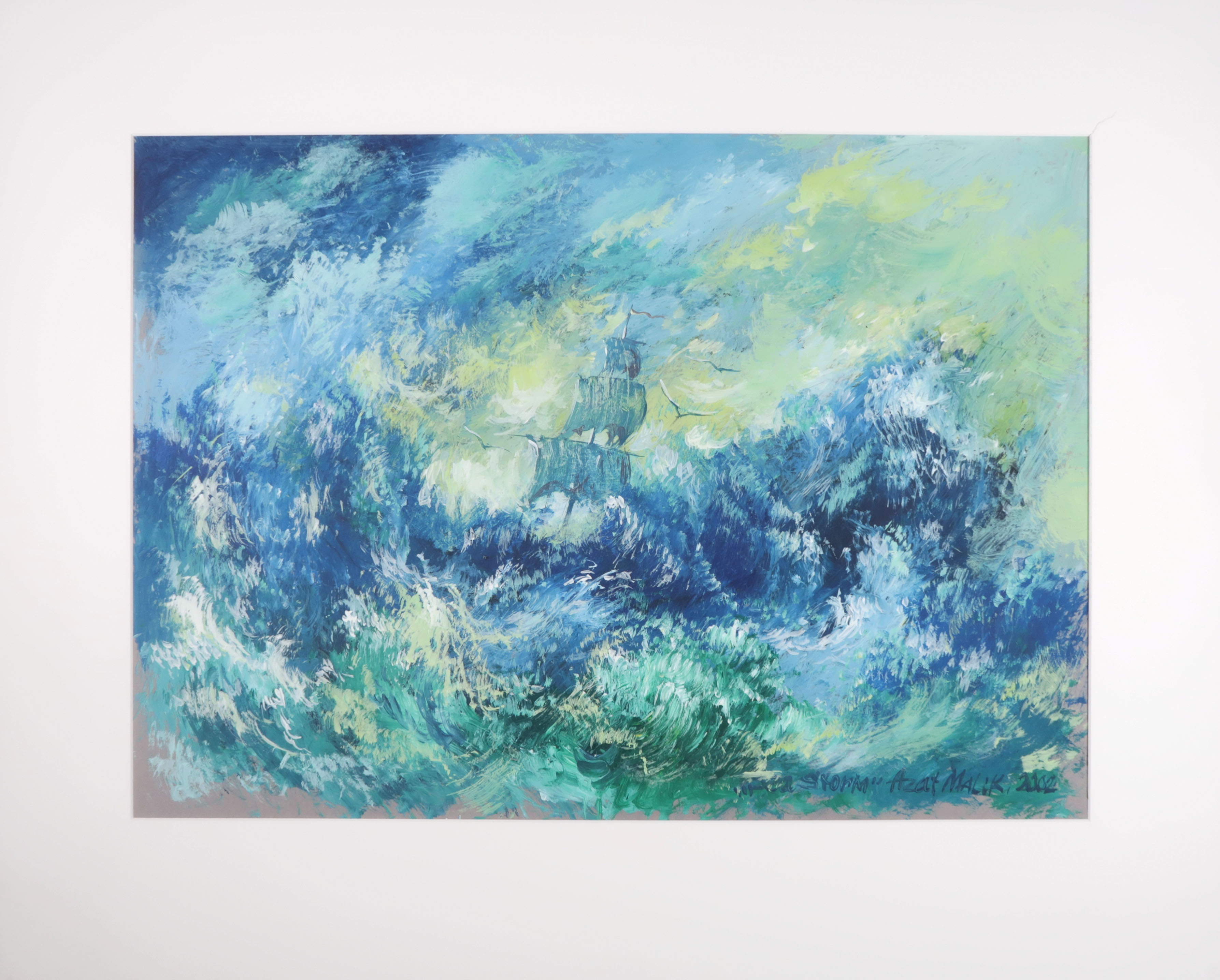Niet of onleesbaar gesigneerd - Acryl op papier, Pea Storm kopen? Bied vanaf 1!