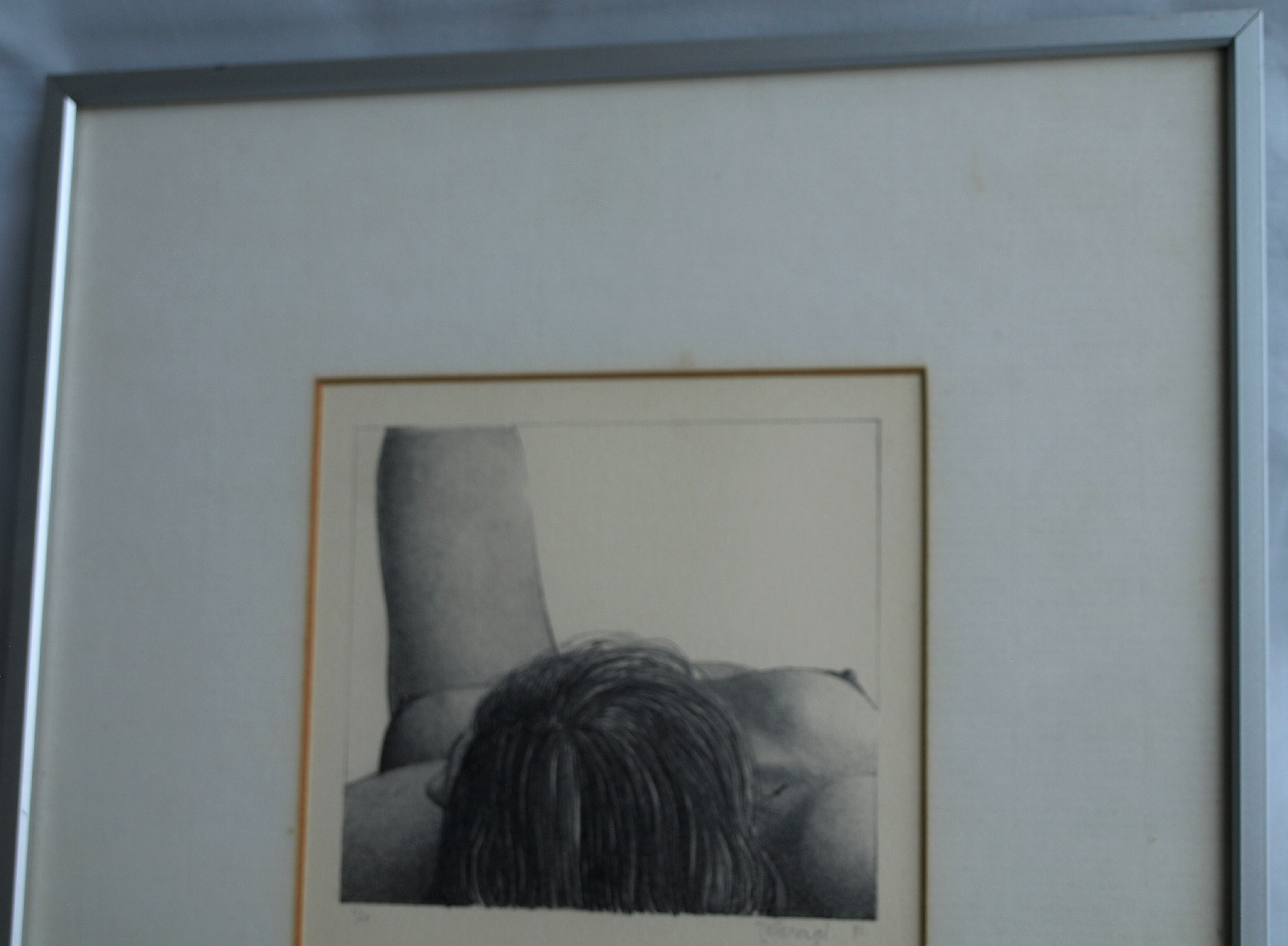 Niet of onleesbaar gesigneerd - Litho, Naakte vrouw – gesigneerd & ingelijst – nr 1/20 - 1981 kopen? Bied vanaf 1!