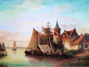 Lion Arie Feijen - Riviergezicht verkocht voor € 475!