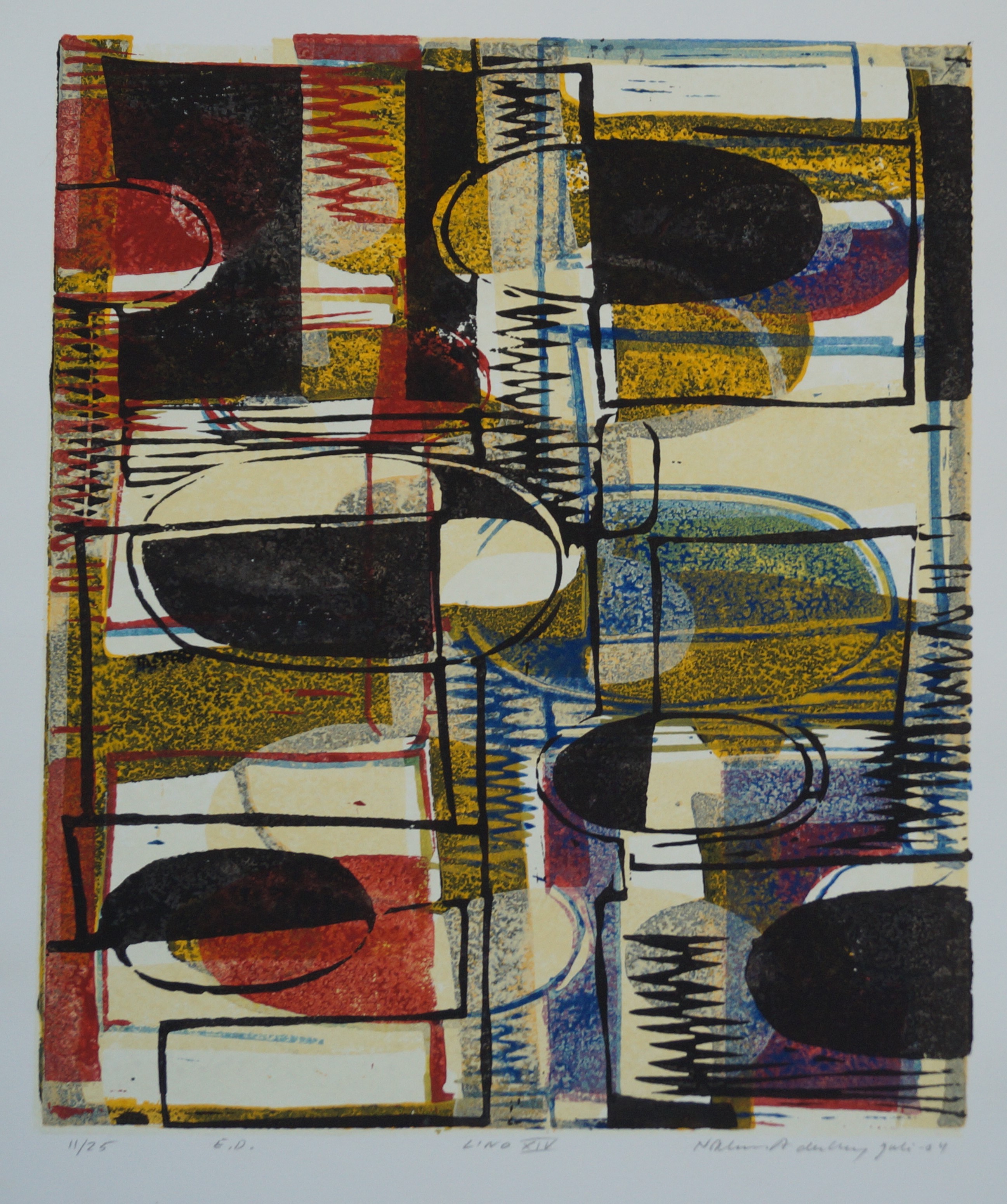 Niklas Anderberg - Lino XIV - gesigneerde linosnede verkocht voor € 30!