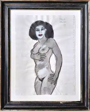 AcheterCorneille - Félicité, gemengde techniek op papier (mooi ingelijst)? Enchérissez de 950!