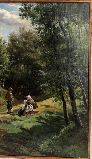 Hermanus Willem Koekkoek - Gezelschap in het bos kopen? Bied vanaf 1200!