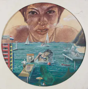 Kees Gerritse - Gemengde techniek, Zonder titel - Ingelijst kopen? Bied vanaf 10!