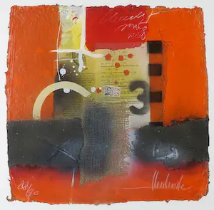 Theo Koster - Zeefdruk en collage, Zonder titel - Ingelijst kopen? Bied vanaf 40!