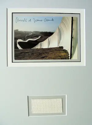 Christo - Collage Project Running Fence - handgesigneerd inc. stofmonster - read to frame kopen? Bied vanaf 119!