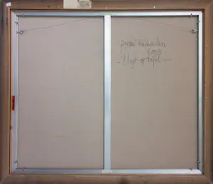 Pieter Vermeulen - Acryl op doek, 't Ligt op tafel - Ingelijst (Groot!) kopen? Bied vanaf 300!