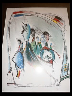 Niet of onleesbaar gesigneerd - Litho. Titel, "Nederland- Duitsland". kopen? Bied vanaf 10!