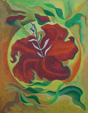 Jan van Delft - Zeefdruk, Morning glory III - Ingelijst kopen? Bied vanaf 1!