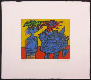 Corneille - Litho, Femme et oiseaux kopen? Bied vanaf 1!