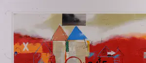 Theo Koster - Zeefdruk, Liggend rood EA - Ingelijst (Groot) kopen? Bied vanaf 35!