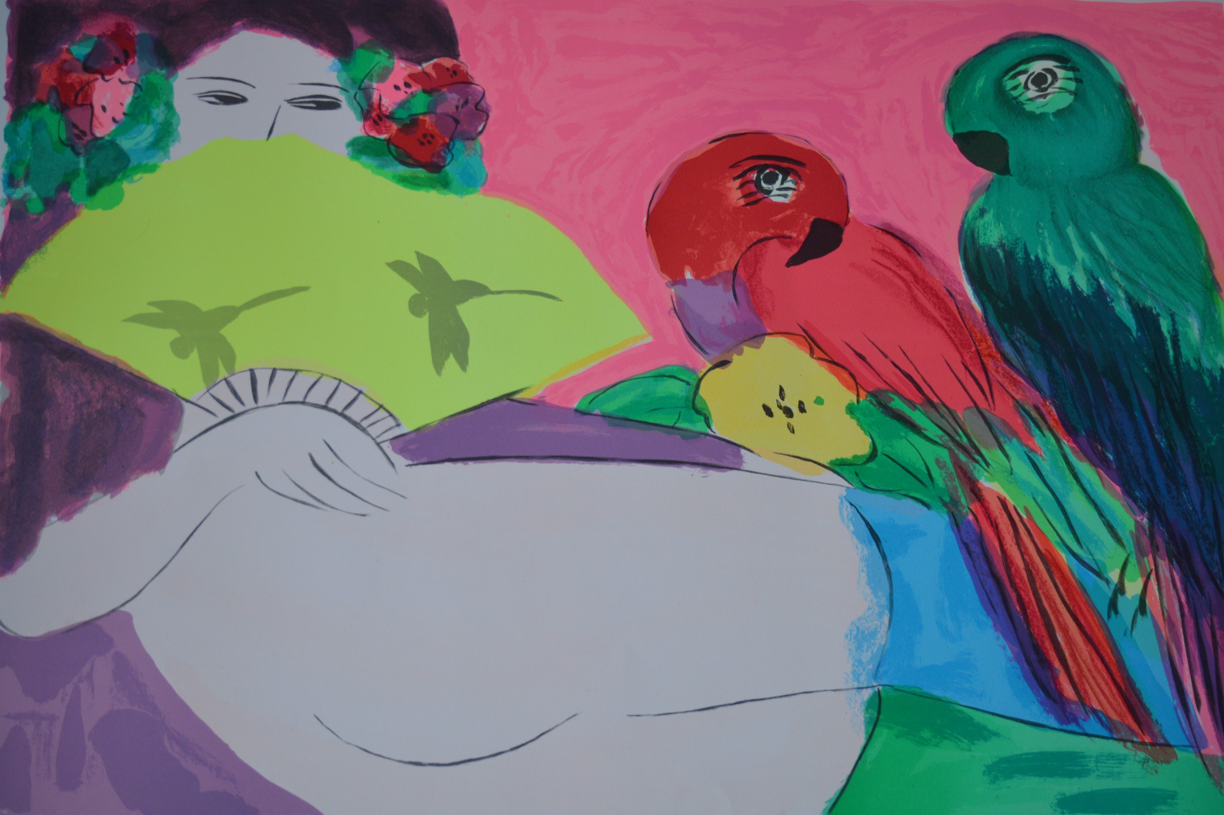 Walasse Ting - women with parrots kopen? Bied vanaf 1!