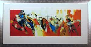 Peter Meijer - Zeefdruk, Bergen aan zee - Ingelijst (Groot) verkocht voor € 50!