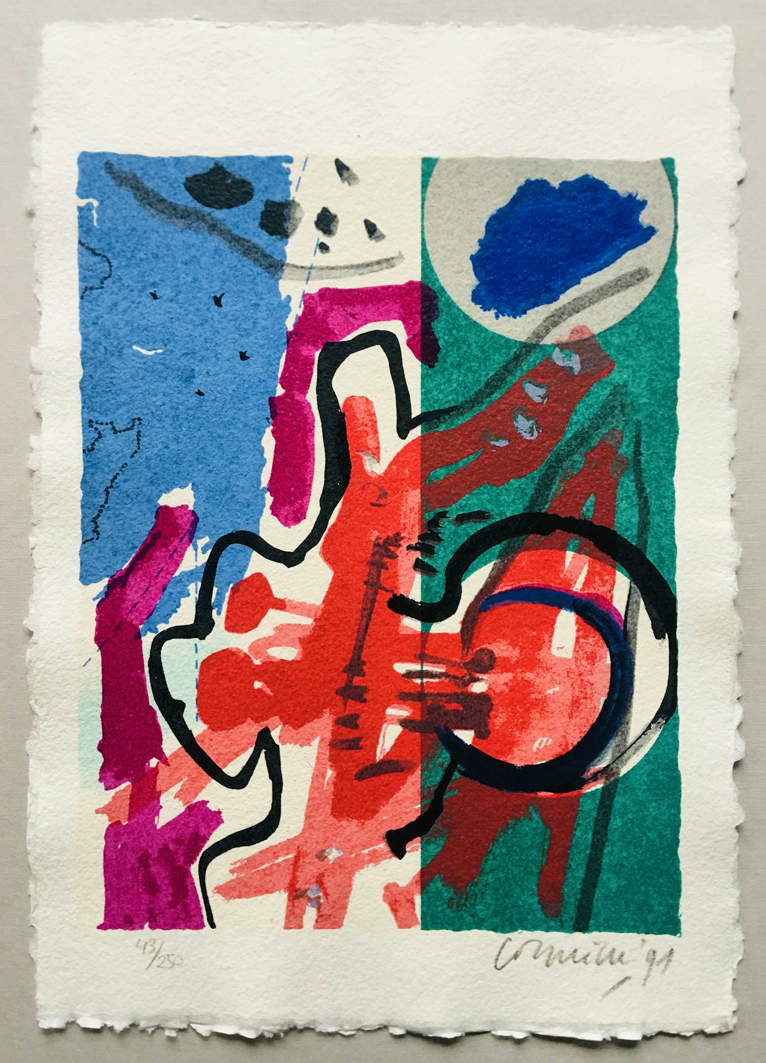 Corneille - kleurrijke zeefdruk - 1991. kopen? Bied vanaf 150!