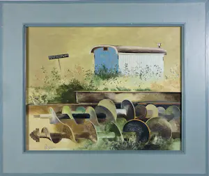 AcheterJose Calsina - Olieverf op doek, Oost Gouweweg - Ingelijst? Enchérissez de 100!