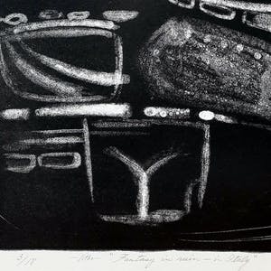Hisako Viruly Abe - abstracte steendruk - Fantazy in Ruin – in Italy 3/18 kopen? Bied vanaf 1!