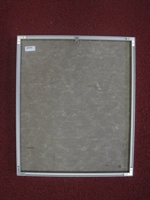 Niet of onleesbaar gesigneerd - Bijzonder geometrisch abstract schilderij met olieverf en zilverfolie. kopen? Bied vanaf 1!