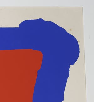 Bram Bogart - Zeefdruk, Blauw Rood kopen? Bied vanaf 150!