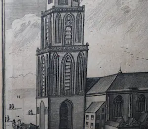 Jacobus Harrewijn - Martinitoren Groningen, gravure, ca. 1720 kopen? Bied vanaf 75!
