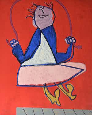 Jan Roede - Touwtje Springen - ingelijst - HC 3/5 verkocht voor € 150!