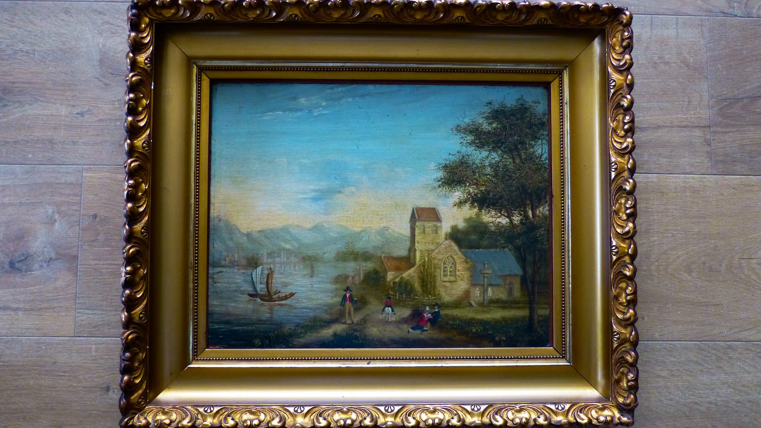 Niet of onleesbaar gesigneerd - Kerk met ruiter kopen? Bied vanaf 1!