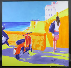 Marco Kooiman - Acryl op doek, Spiaggia la purita (Groot) kopen? Bied vanaf 350!