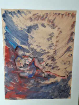 Bert van Zanden - Vrouw met wijnglas kopen? Bied vanaf 20!