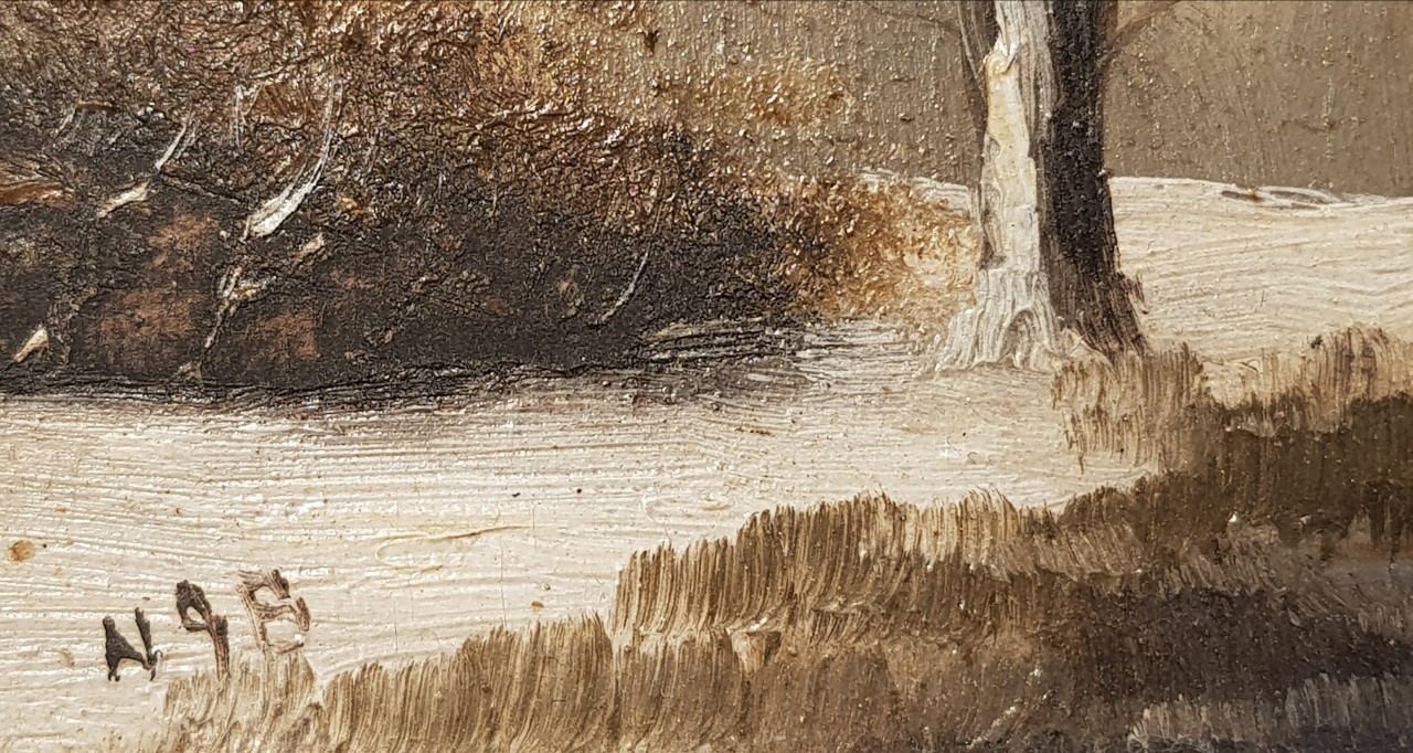 Niet of onleesbaar gesigneerd - paneel, visser, datering onbekend, monogram NGB kopen? Bied vanaf 1!