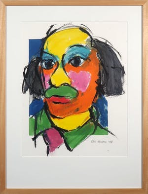 Ellen Meuwese - Gemengde techniek op papier, Portret - Ingelijst kopen? Bied vanaf 1!