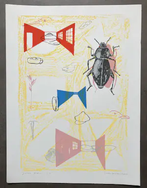 Johan Koers - Zeefdruk - "Hoofdland VII" - Handgesigneerd - 1991 kopen? Bied vanaf 20!