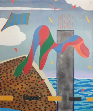 Buy Kees Segers - Acryl op doek, Zonder titel, Ingelijst (Zeer Groot!)? Bid from 80!