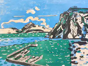 Jan Wiegers - Gezicht op Capri, litho verkauft für € 185!