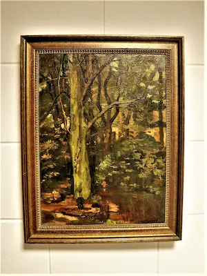 George Pletser - Fraai en krachtig 1930 postimpressionistisch olieverf "Herfst in Kralingse Bos" kaufen? Bieten Sie von 79!