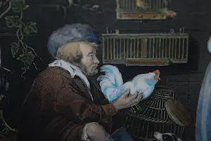 Albert Henry Payne - Pluimveeverkoper, naar Gabriël Metsu - staalgravure in kleur kopen? Bied vanaf 10!